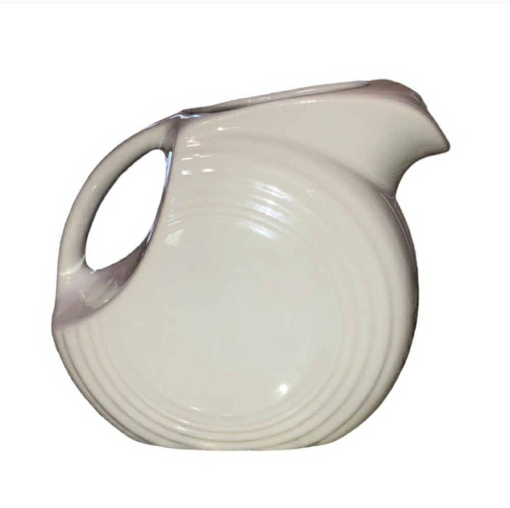 FIESTA Large White Disk Pitcher